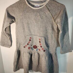 Hanna Andersson girls grey long sleeve sweatshirt dress Size 110/5